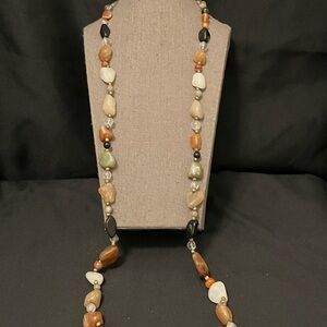 Vintage Multi-Color Polished Stone Necklace